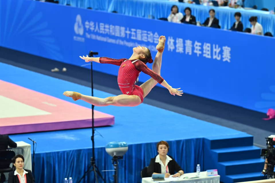 上绽放, 体操训练馆, 灯光聚焦于 上绽放, 体操训练馆, 灯光聚焦于